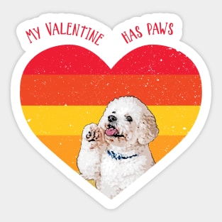 My Valentine Has Paws Sticker